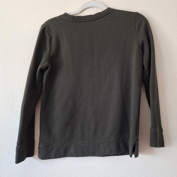 Talbots Green Sheep Embroidery Sweatshirt SP - Picture 3 of 4